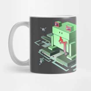 Isometric block frog Mug